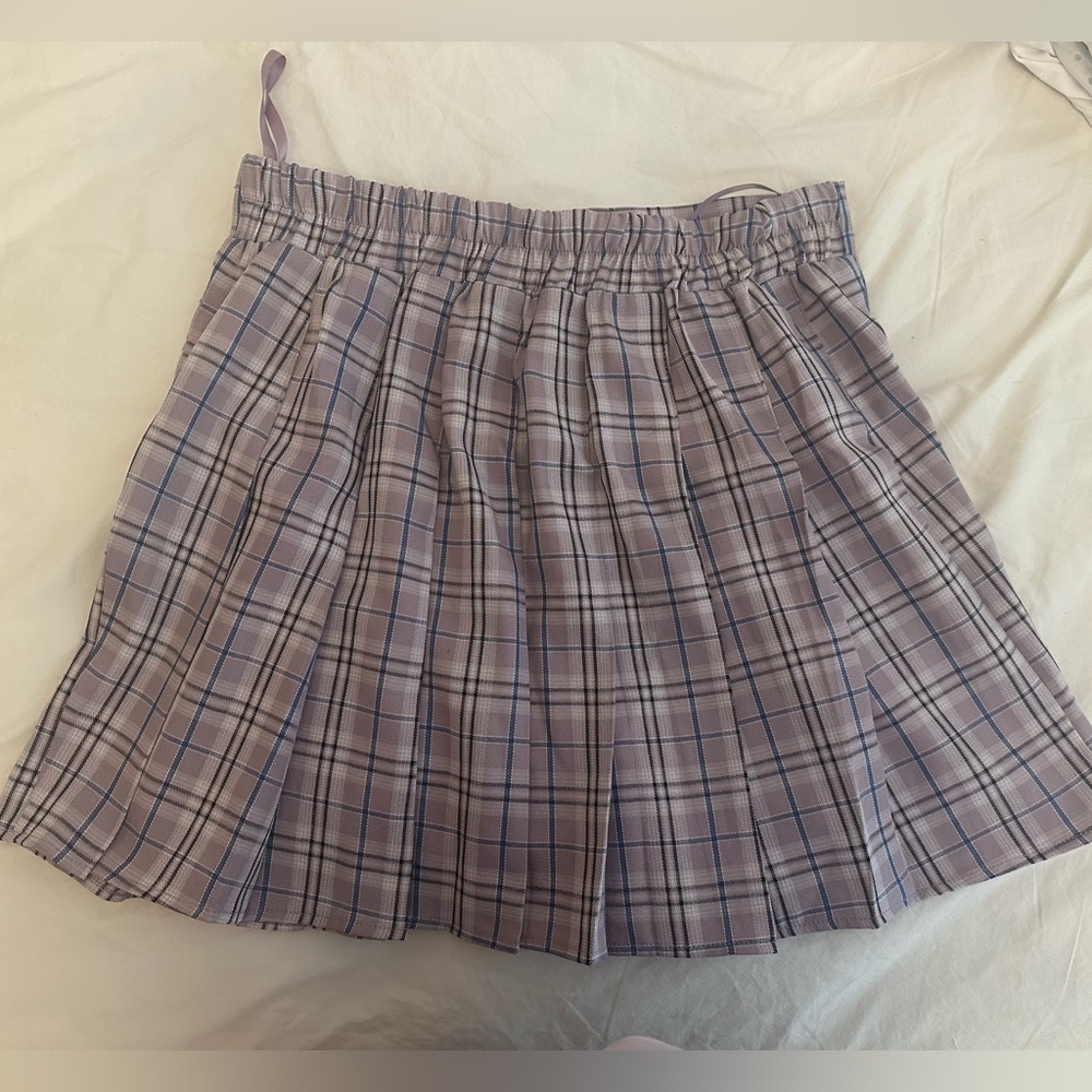 Purple school girl skirt